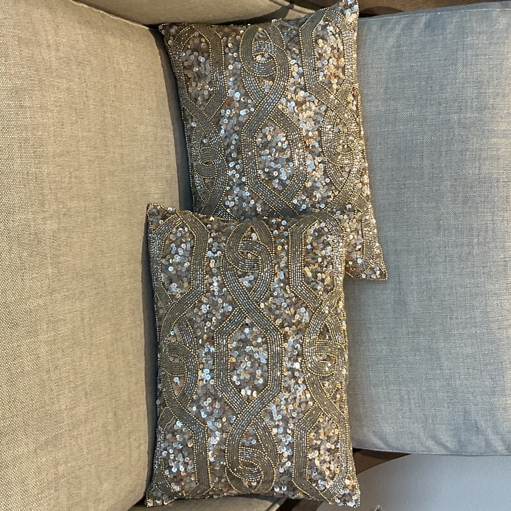Sequin Embellished Decorative Pillows - Picture 2 of 5